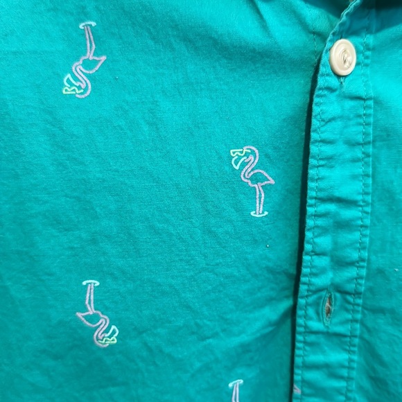 Flamingo Teal Beach Shirt - Picture 2 of 2